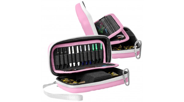 Dart Case BULL'S ORBIS S for 3 Darts and Accessories – Pink