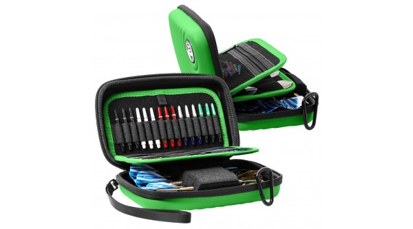Dart Case BULL'S ORBIS XL for 6 Darts and Accessories – Green