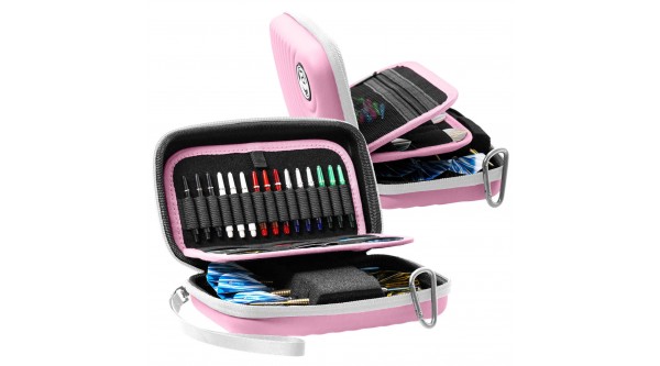Dart Case BULL'S ORBIS XL for 6 Darts and Accessories – Pink
