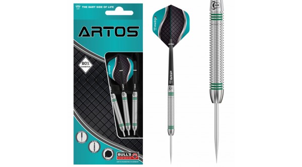 Steeldarts Bull's ARTOS AR1 Mint mit 80% Wolfram, 24 g