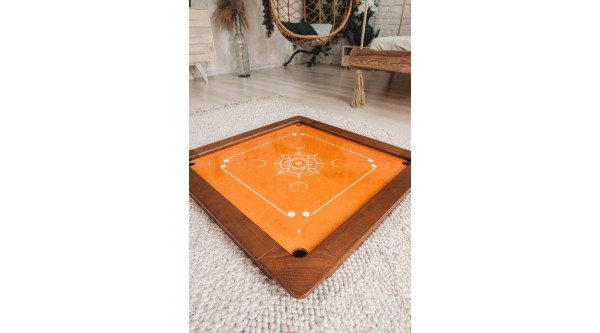 Carrom Board Woodestic Cherry Walnut, Handcrafted