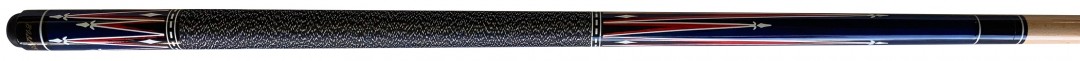 Billiard Pool Cue BILL TOP BT-26 blue, Irish Linen wrap