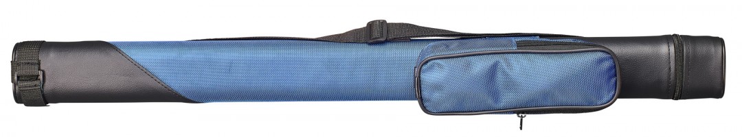  Cue hard case blue-black 1/1 oval with shoulder strap, pocket