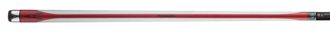Poison Maelith Billardqueue Grau/Rot, Venom Carbon-Oberteil 