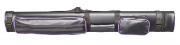 Cue Case Oval 2/2 black/purple with Shoulder Strap