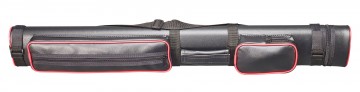 Cue Case Oval 2/2 black/red with Shoulder Strap