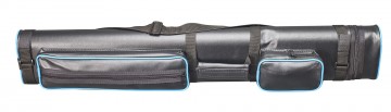 Cue Case Oval 2/4 black/blue with Shoulder Strap